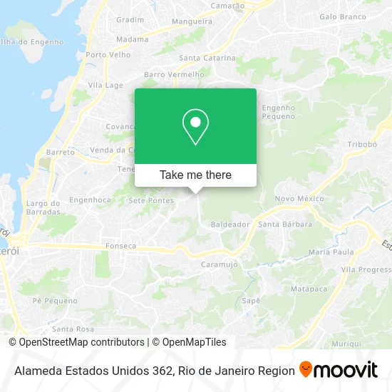 Alameda Estados Unidos 362 map