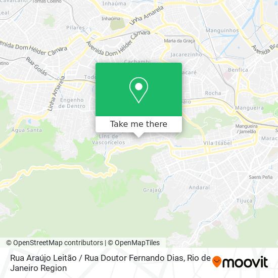 Mapa Rua Araújo Leitão / Rua Doutor Fernando Dias