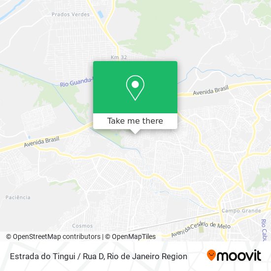 Estrada do Tingui / Rua D map