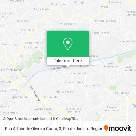 Mapa Rua Arthur de Oliveira Costa, 3