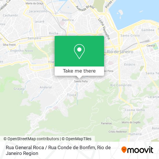 Mapa Rua General Roca / Rua Conde de Bonfim