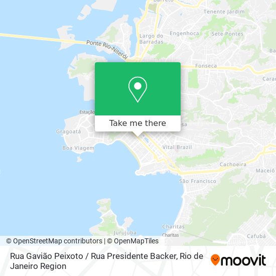 Rua Gavião Peixoto / Rua Presidente Backer map