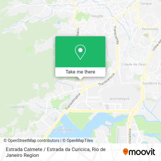 Estrada Calmete / Estrada da Curicica map