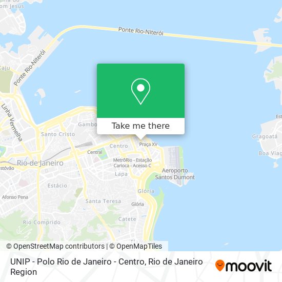 Mapa UNIP - Polo Rio de Janeiro - Centro