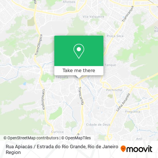 Rua Apiacás / Estrada do Rio Grande map