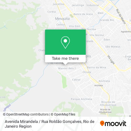 Mapa Avenida Mirandela / Rua Roldão Gonçalves