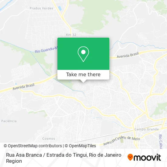 Rua Asa Branca / Estrada do Tingui map