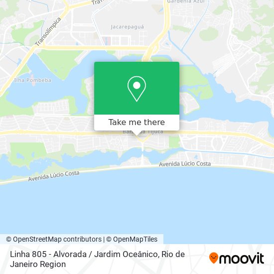 Mapa Linha 805 - Alvorada / Jardim Oceânico