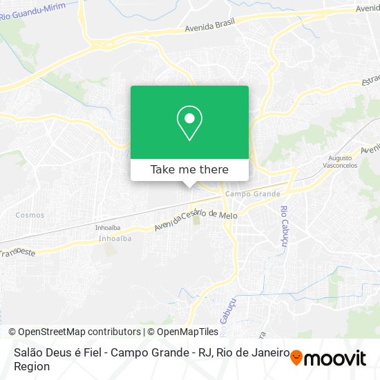 Salão Deus é Fiel - Campo Grande - RJ map