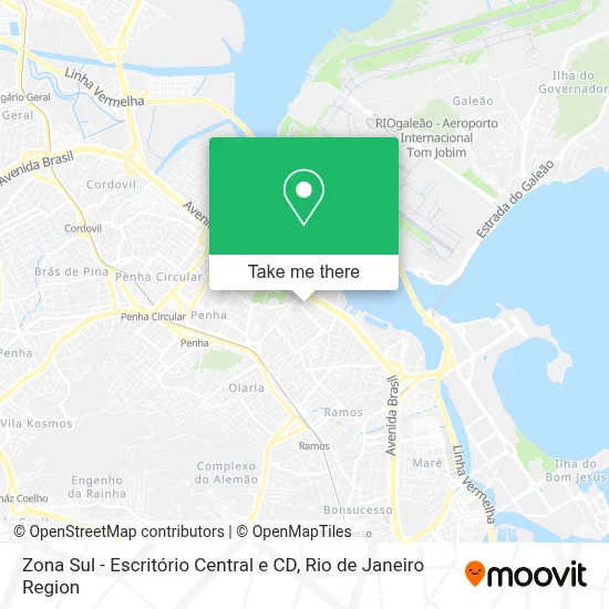 Zona Sul - Escritório Central e CD map