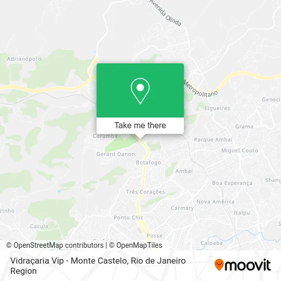 Vidraçaria Vip - Monte Castelo map