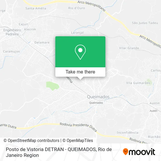 Posto de Vistoria DETRAN - QUEIMADOS map