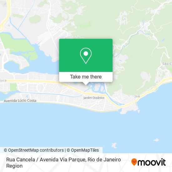 Mapa Rua Cancela / Avenida Via Parque