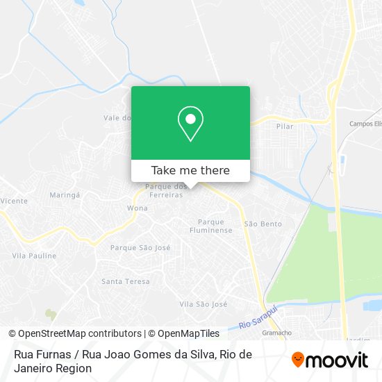 Mapa Rua Furnas / Rua Joao Gomes da Silva