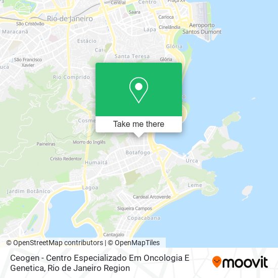 Mapa Ceogen - Centro Especializado Em Oncologia E Genetica