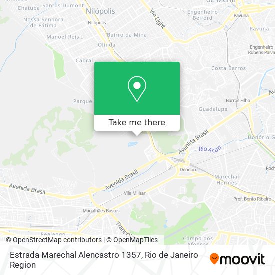 Mapa Estrada Marechal Alencastro 1357
