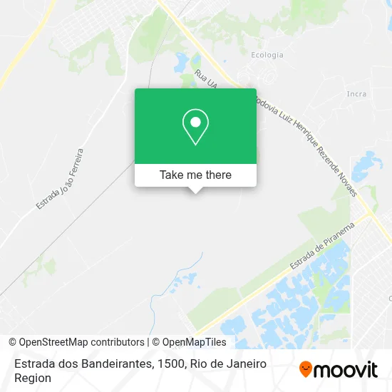 Estrada dos Bandeirantes, 1500 map