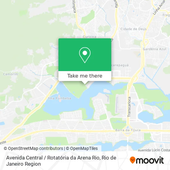 Avenida Central / Rotatória da Arena Rio map