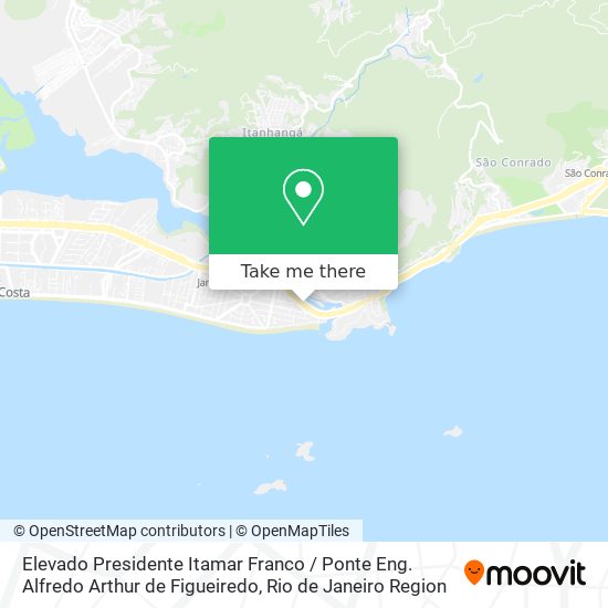 Mapa Elevado Presidente Itamar Franco / Ponte Eng. Alfredo Arthur de Figueiredo