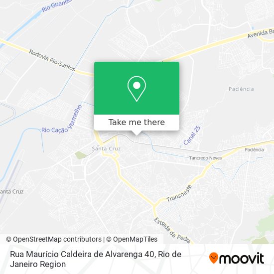 Mapa Rua Maurício Caldeira de Alvarenga 40
