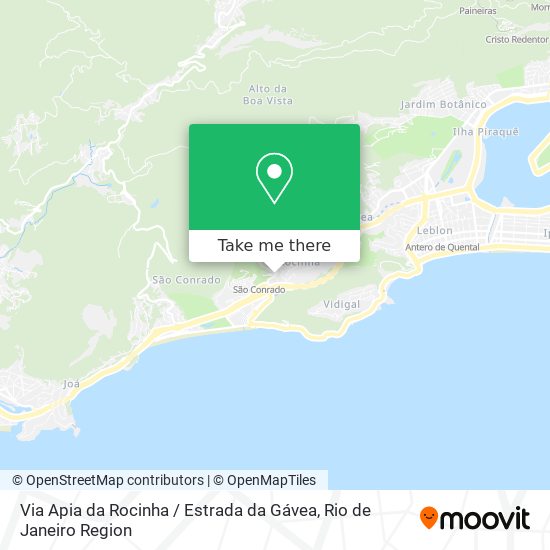 Mapa Via Apia da Rocinha / Estrada da Gávea