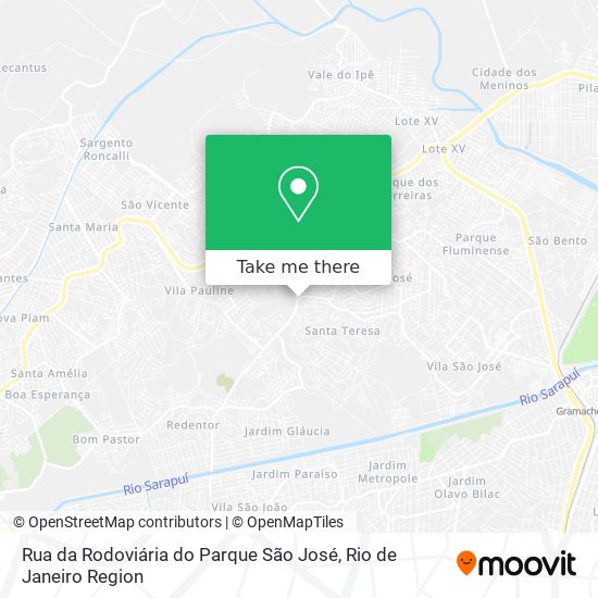 Mapa Rua da Rodoviária do Parque São José