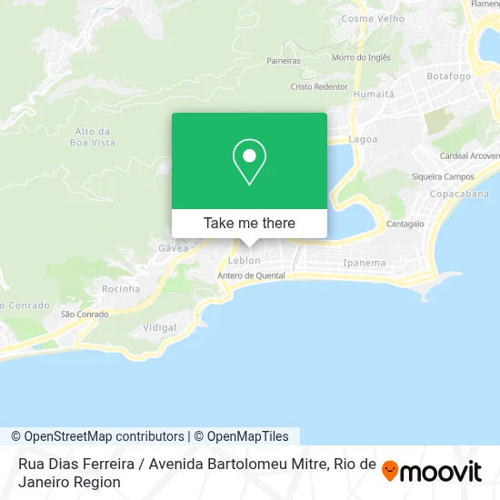 Rua Dias Ferreira / Avenida Bartolomeu Mitre map