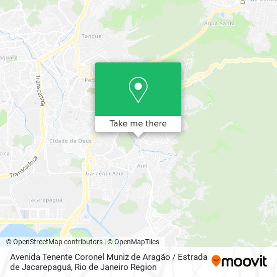 Avenida Tenente Coronel Muniz de Aragão / Estrada de Jacarepaguá map
