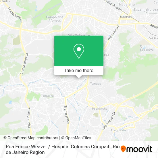 Rua Eunice Weaver / Hospital Colônias Curupaiti map