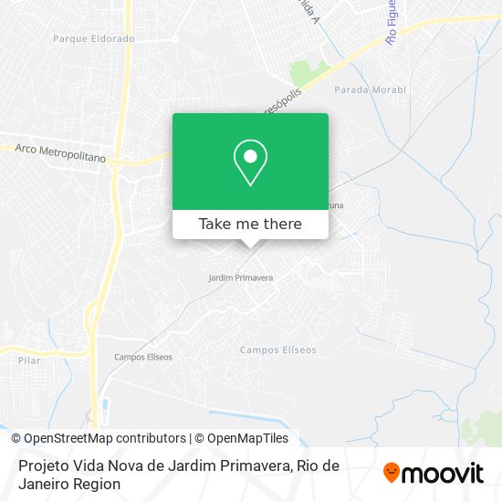 Projeto Vida Nova de Jardim Primavera map