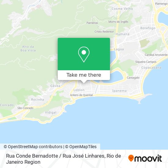 Mapa Rua Conde Bernadotte / Rua José Linhares