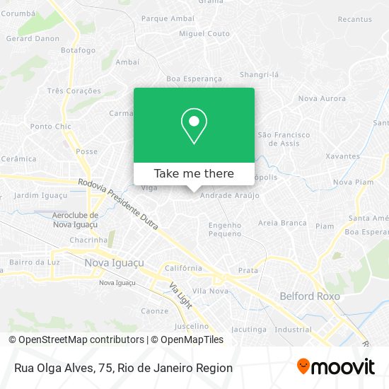 Mapa Rua Olga Alves, 75