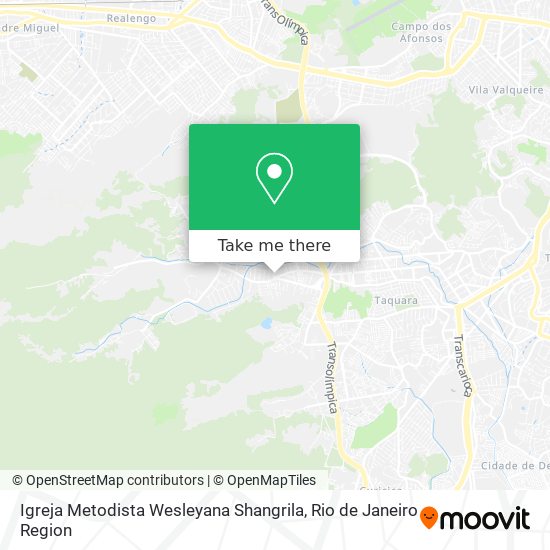 Mapa Igreja Metodista Wesleyana Shangrila