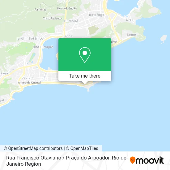 Rua Francisco Otaviano / Praça do Arpoador map