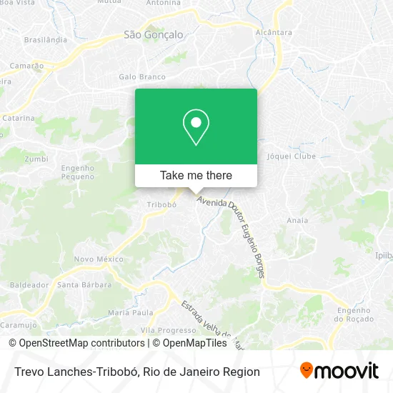Trevo Lanches-Tribobó map
