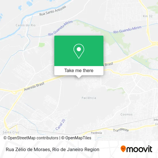 Rua Zélio de Moraes map
