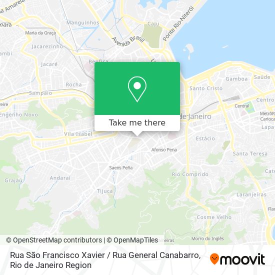 Rua São Francisco Xavier / Rua General Canabarro map