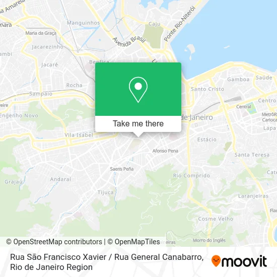 Rua São Francisco Xavier / Rua General Canabarro map