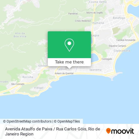 Mapa Avenida Ataulfo de Paiva / Rua Carlos Góis