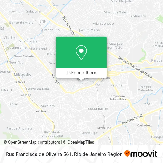 Rua Francisca de Oliveira 561 map