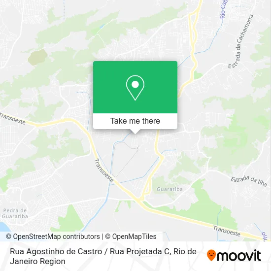 Rua Agostinho de Castro / Rua Projetada C map