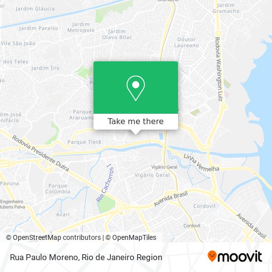 Mapa Rua Paulo Moreno