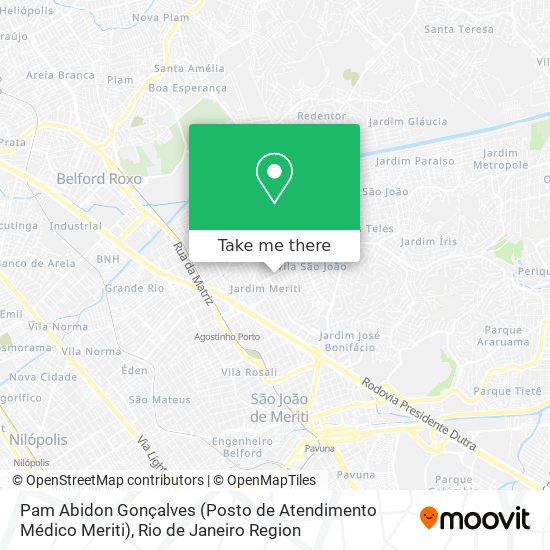 Pam Abidon Gonçalves (Posto de Atendimento Médico Meriti) map