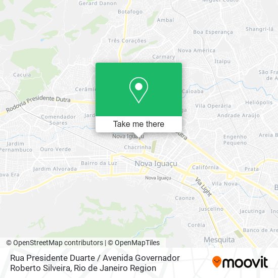 Rua Presidente Duarte / Avenida Governador Roberto Silveira map