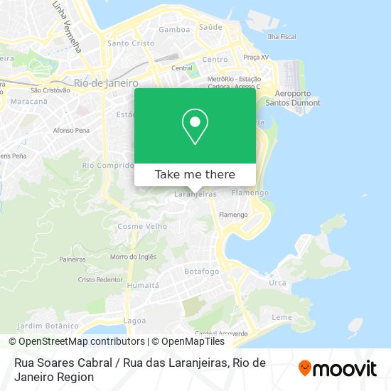 Mapa Rua Soares Cabral / Rua das Laranjeiras