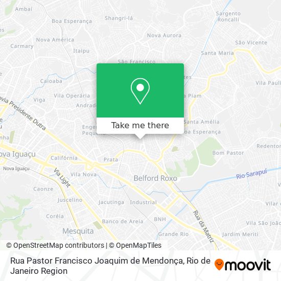 Rua Pastor Francisco Joaquim de Mendonça map