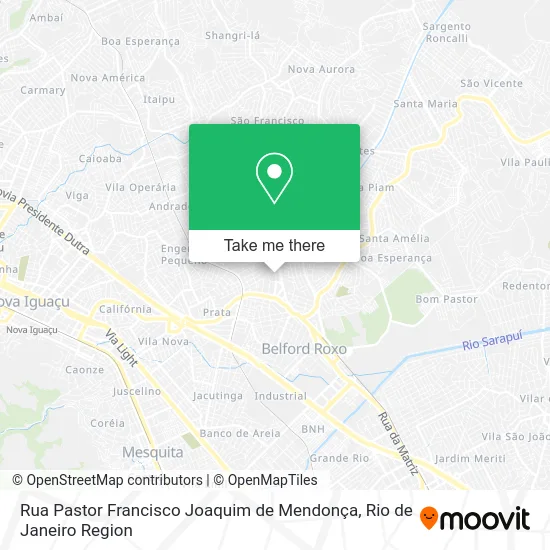 Rua Pastor Francisco Joaquim de Mendonça map