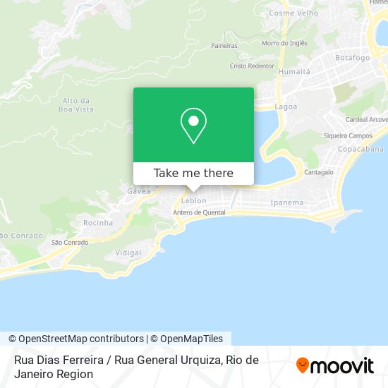Rua Dias Ferreira / Rua General Urquiza map