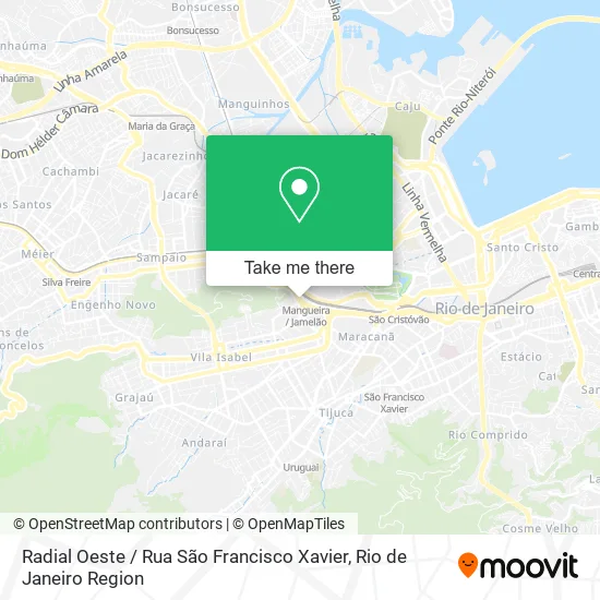 Radial Oeste / Rua São Francisco Xavier map