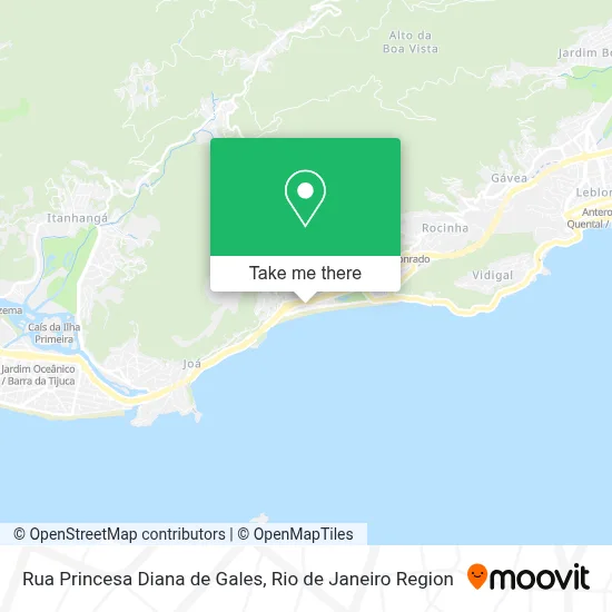Rua Princesa Diana de Gales map